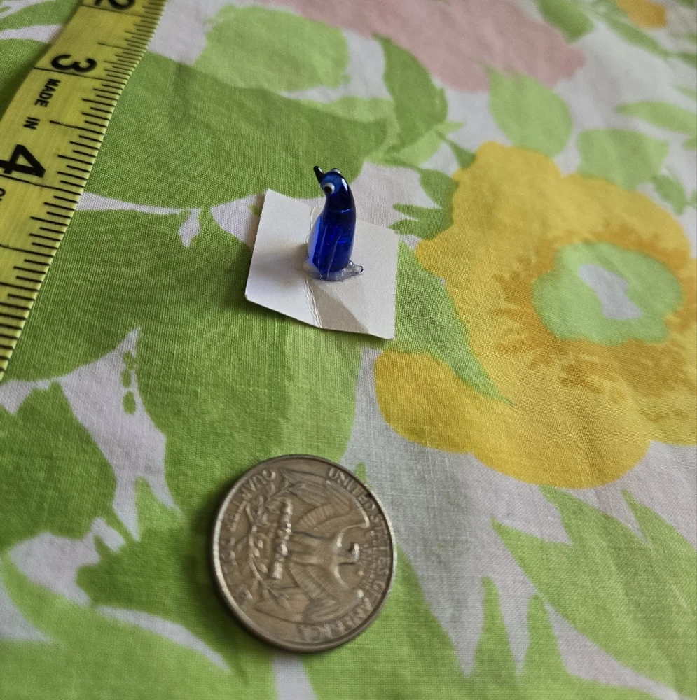 Vintage Miniature Glass Penguin Figurine